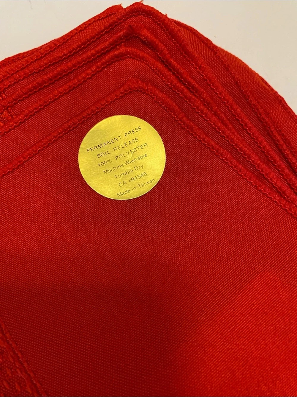 Vtg Fabric Napkins 18x18 Red Permanent Press Soil Release Machine Wash NOS